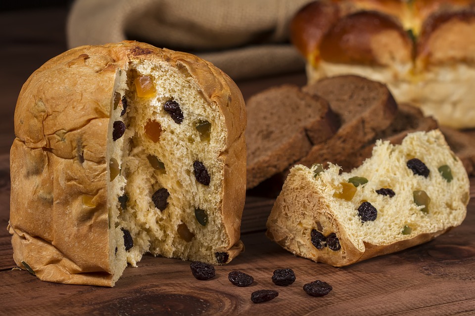 Italian Panettone bread