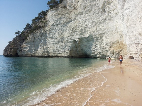 Beach at Mattinata, Puglia, near our Essential Italy luxury holiday accommodation