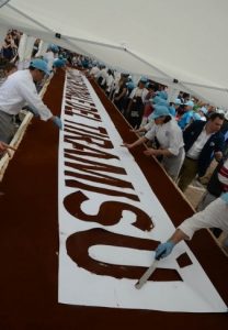 World’s largest tiramisu made near our apartments to rent in Italy 