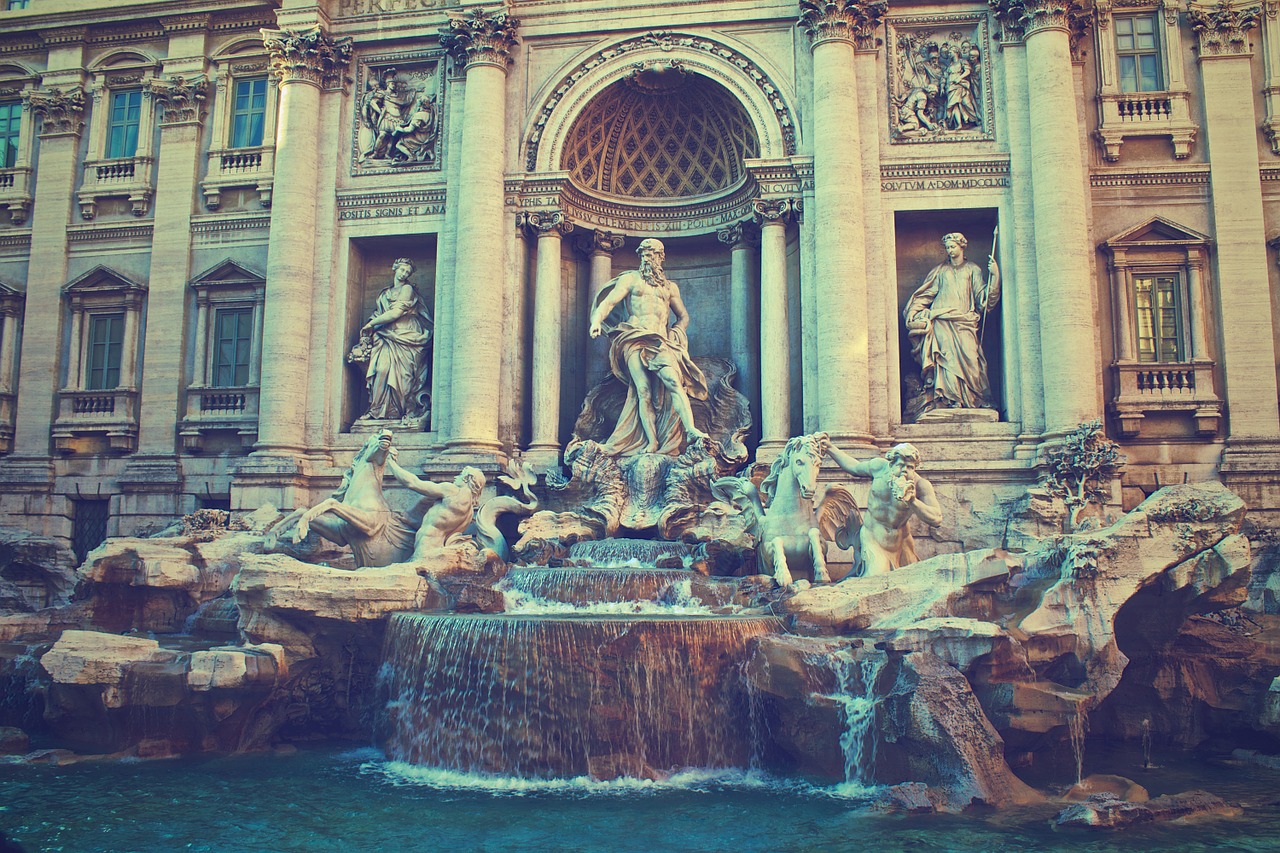 travi fountain in Italy