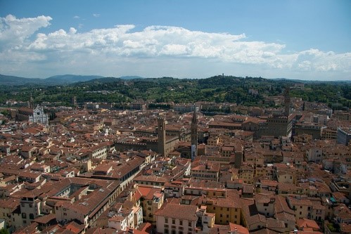 View looking out to Oltrarno in Florence, near our luxury Tuscany villas