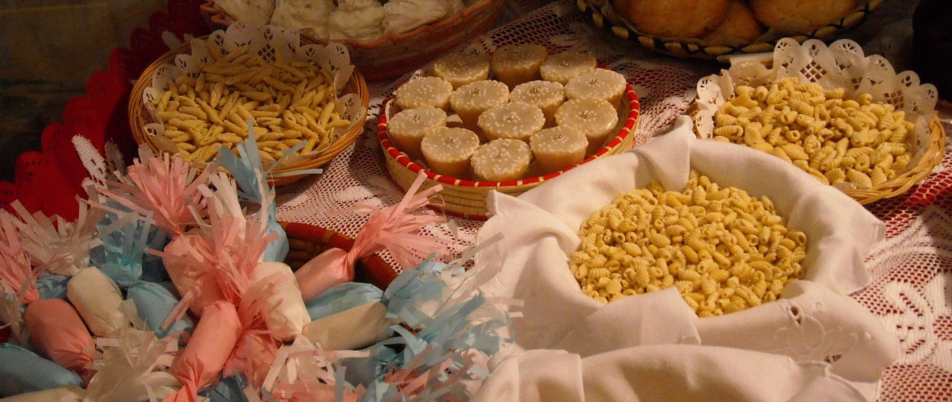 Local pasta and pastries enjoyed on a holiday staying in Sardinia villas