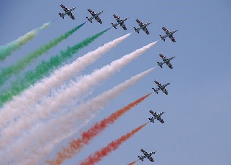 Frecce Tricolori celebrating Republic Day in Italy