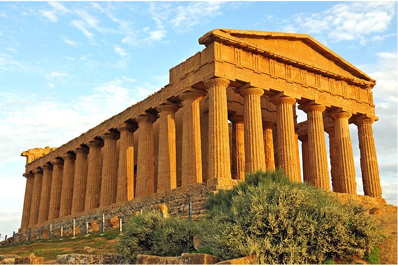 Temple of Concordia in the Valley of the Temples, Sicily, Italy