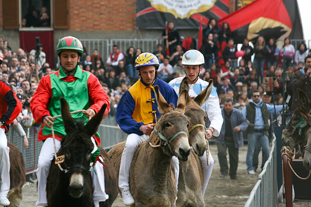 Palio dei Somari in Tuscany, taking place near our Italian villas