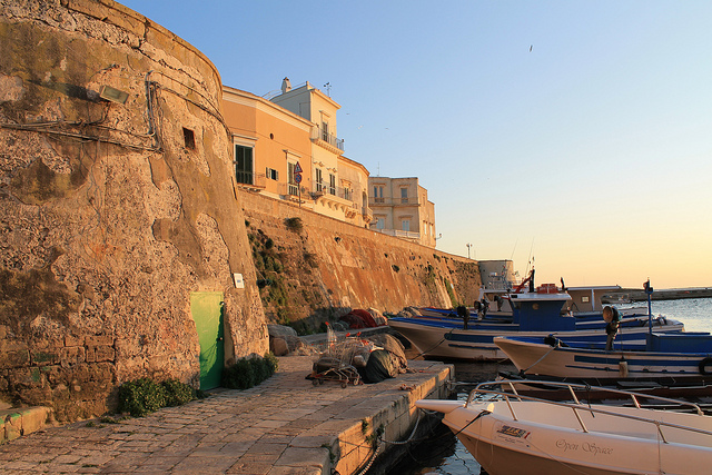 The historic coastal city of Gallipoli near our Puglia villas