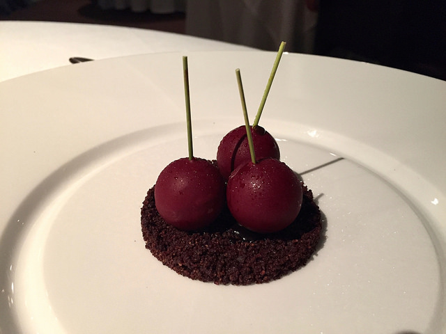 Dessert at Osteria Francescana, the world’s best restaurant near our apartments in Italy