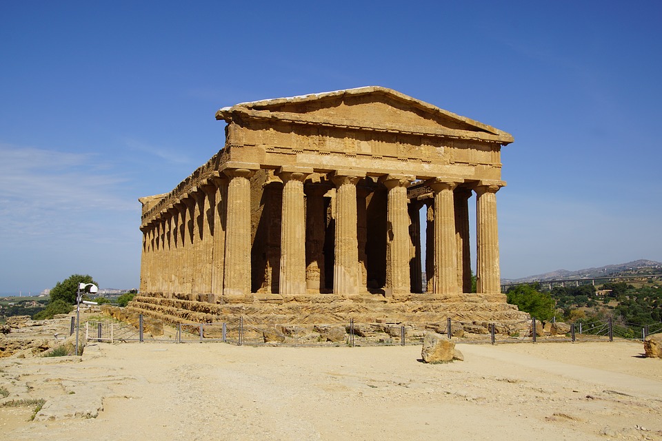 Ancient Greek temple in Agrigento, Sicily