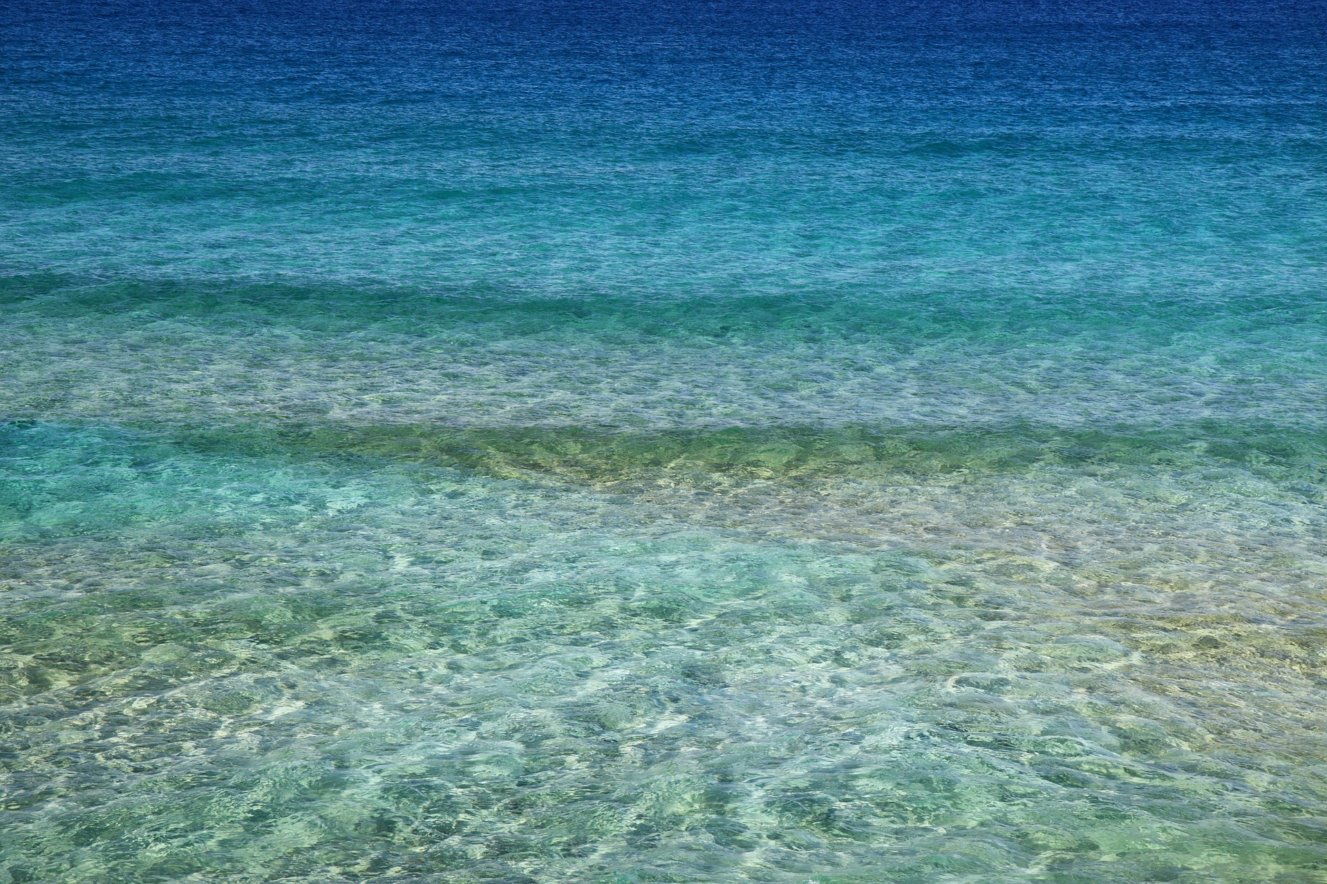 Turquoise coloured sea