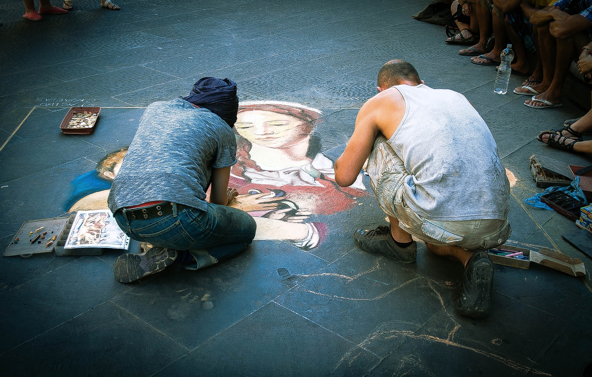 street painters in Florence