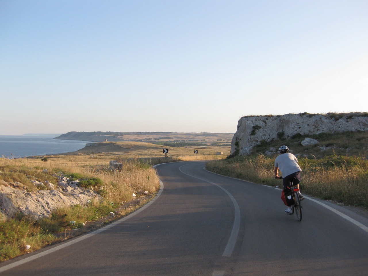 Man cycling in capo of ontranto