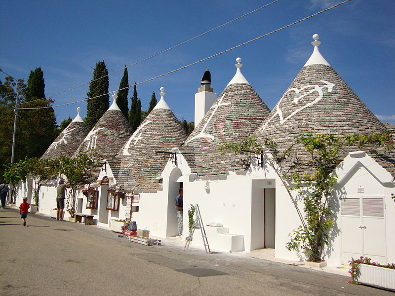 Buildings in Alberobello. 