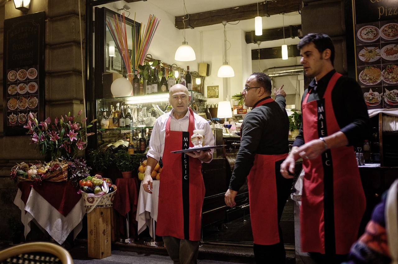 Italian waiters.