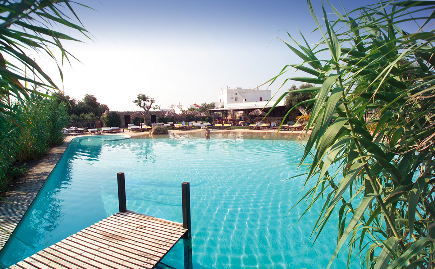 Masseria Torre Coccaro hotel in Puglia with a pool.