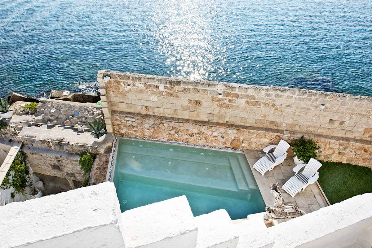 Don Ferrante hotel overlooks the sea in Puglia.