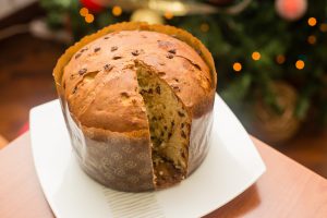 Italian panettone. 