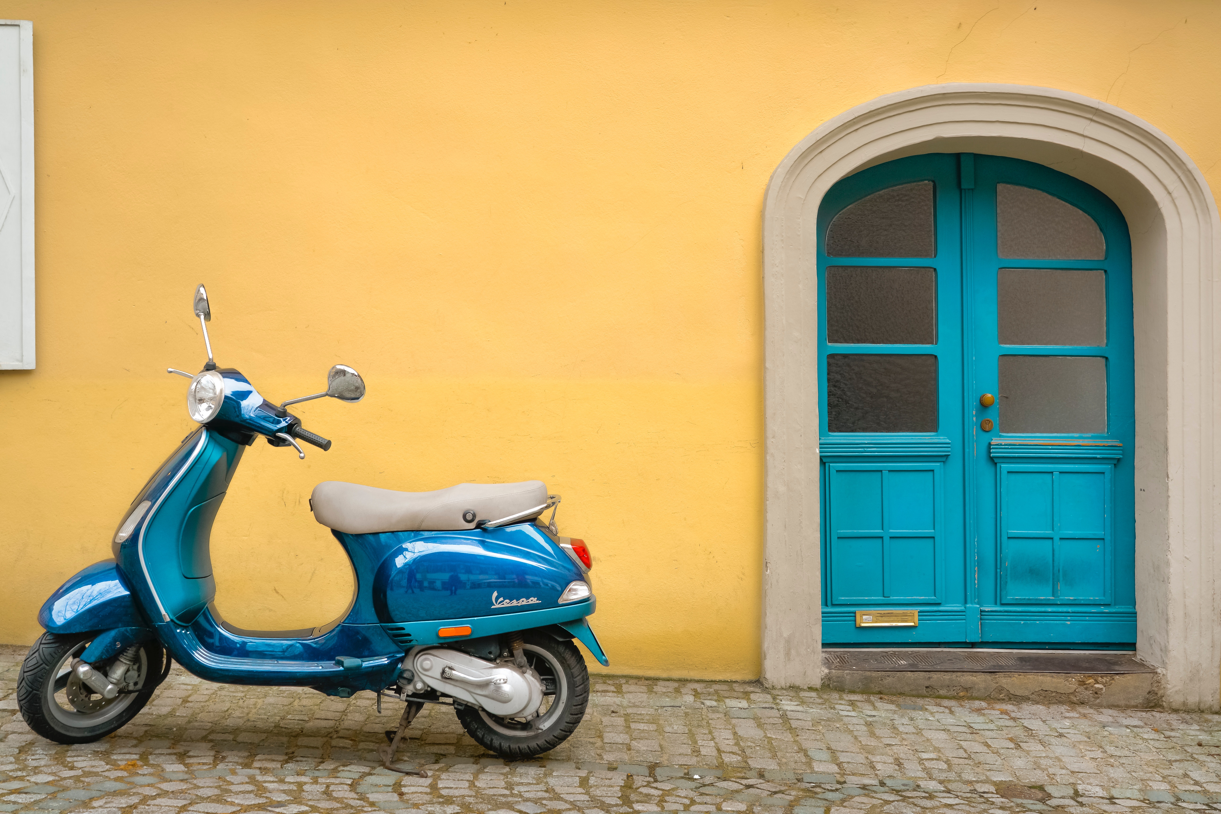 A vespa in Italy