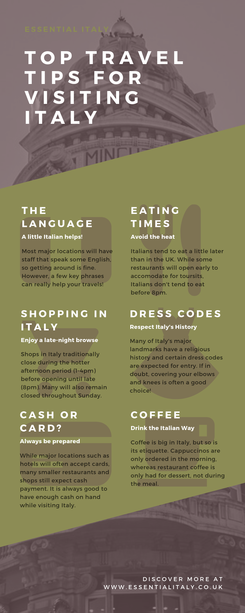 travel advice to italy