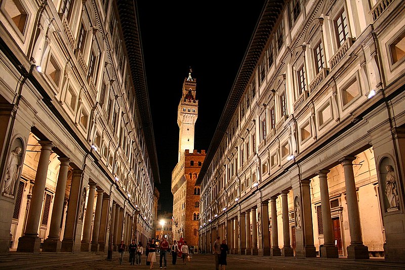 The Uffizi gallery in Tuscany