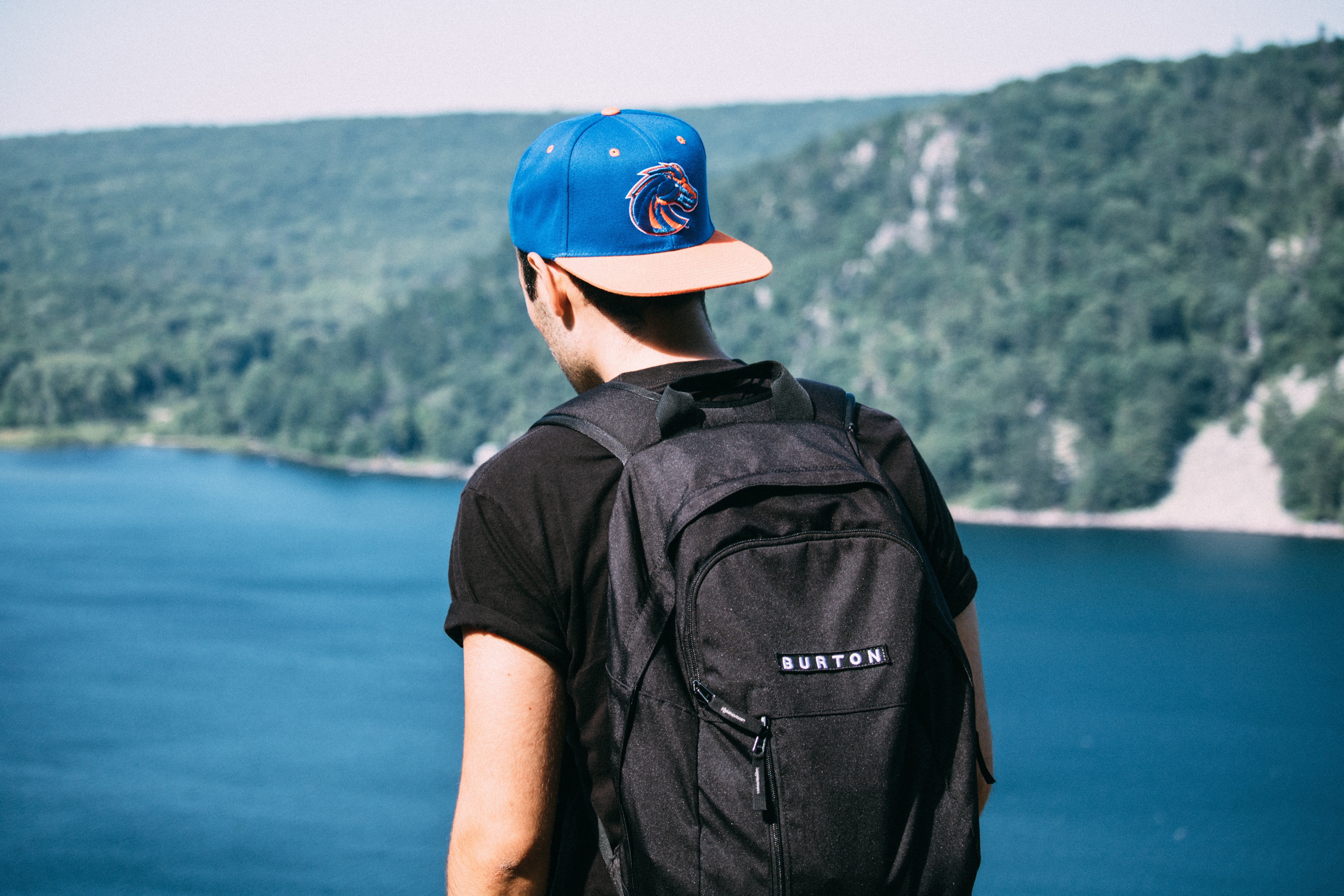 A man with a backpack when in Italy 