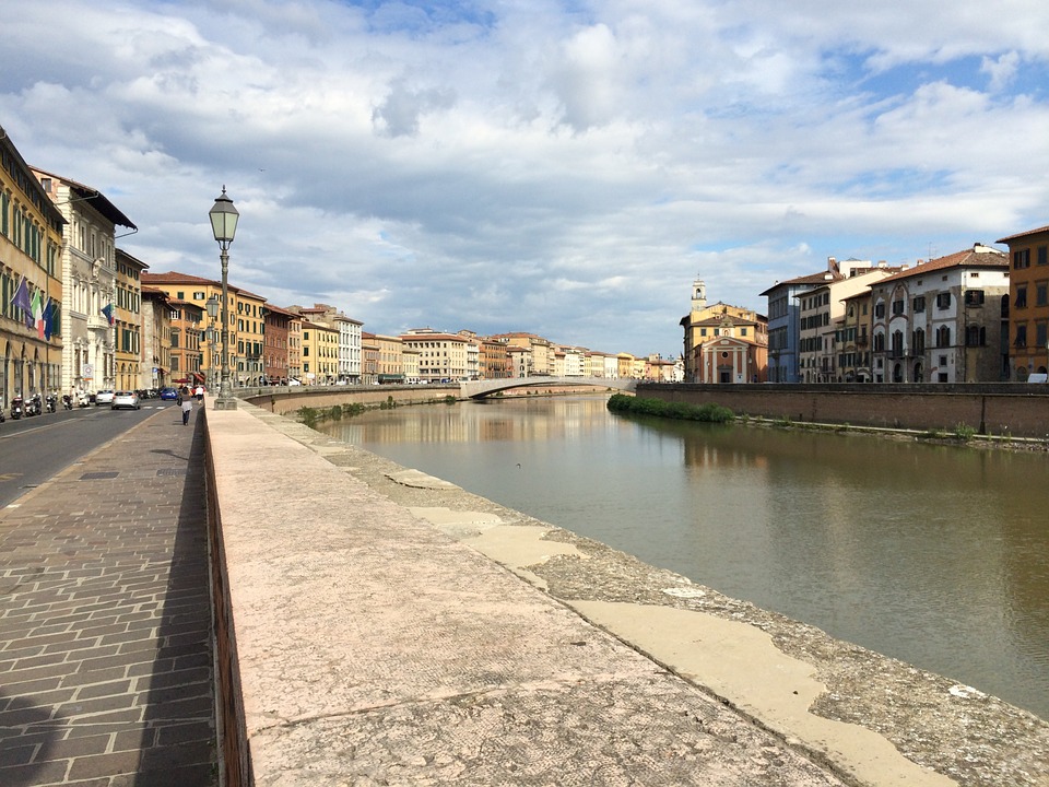 A view over the river Arno in Pisa