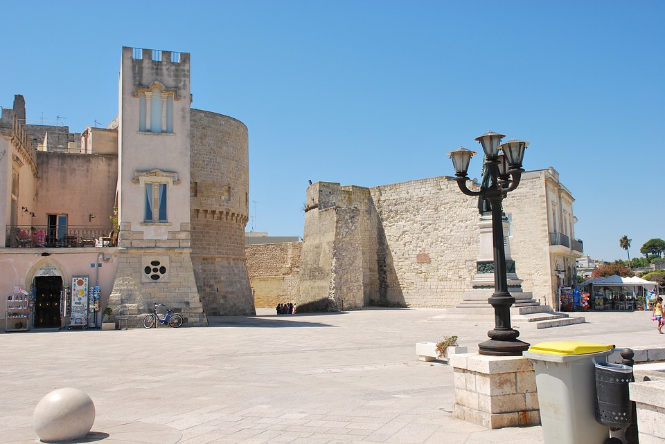 White buildings in Otranto, Puglia