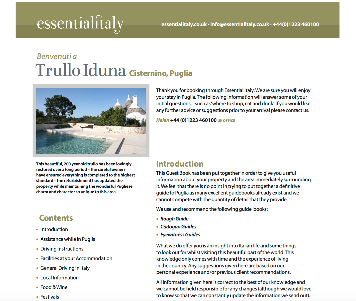 A guide to Trullo Iduna 