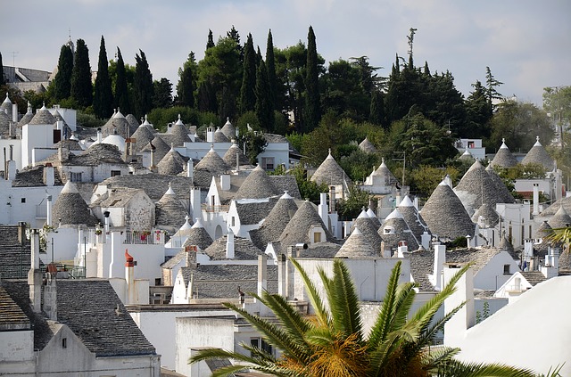 Trulli houses in Puglia. 