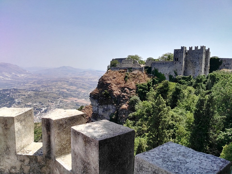 A view of Sicily from the village of Erice