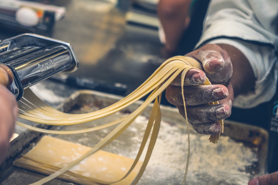 A man making pasta