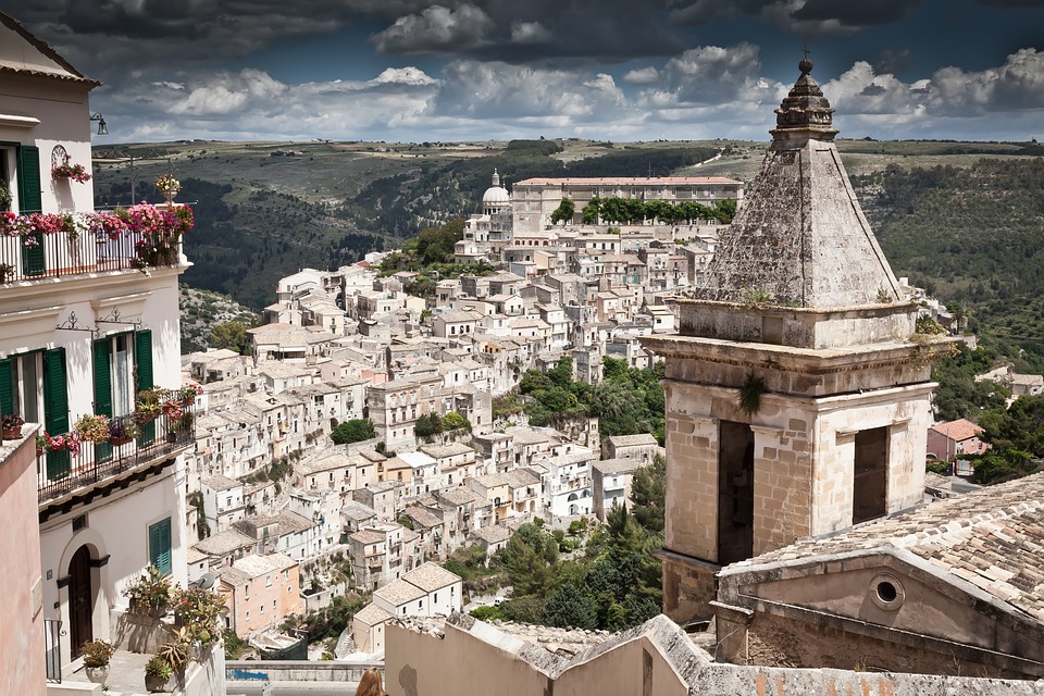 A view of Ragusa in Sicily