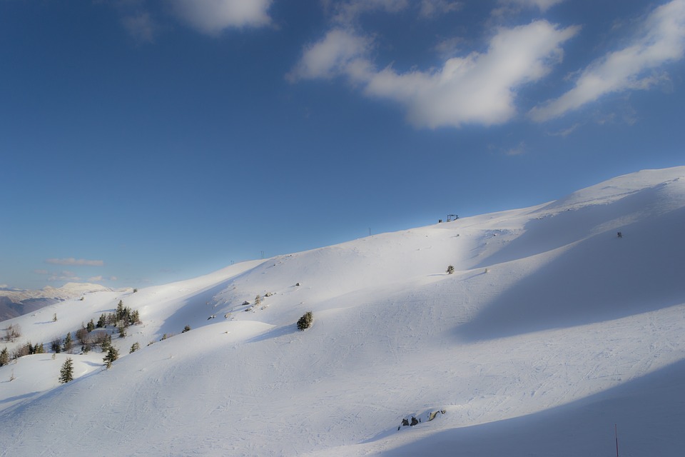 Ski slope in Abetone, Tuscany, Italy