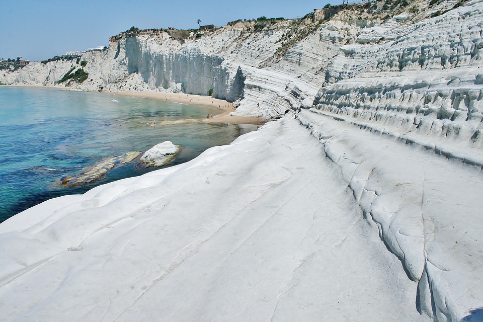 A close-up view of the Scala dei Turchi in Sicily