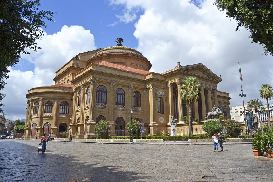 The Teatro Massimo in Palermo during the day