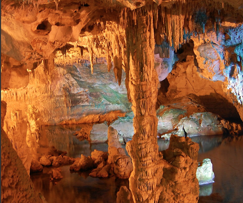 Inside Neptune’s Grotto, Capo Cacci cliffs. 