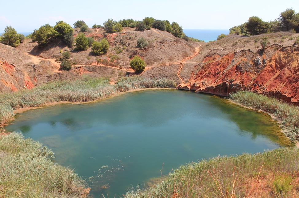 Cava Di Bauxite coloured quarry in Puglia