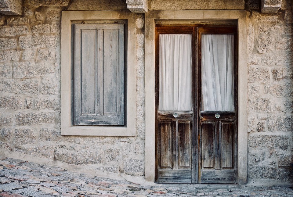 An old home on a street in Sardinia, Italy