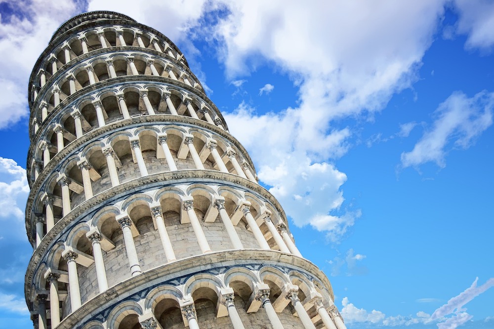 The Leaning Tower of Pisa. 