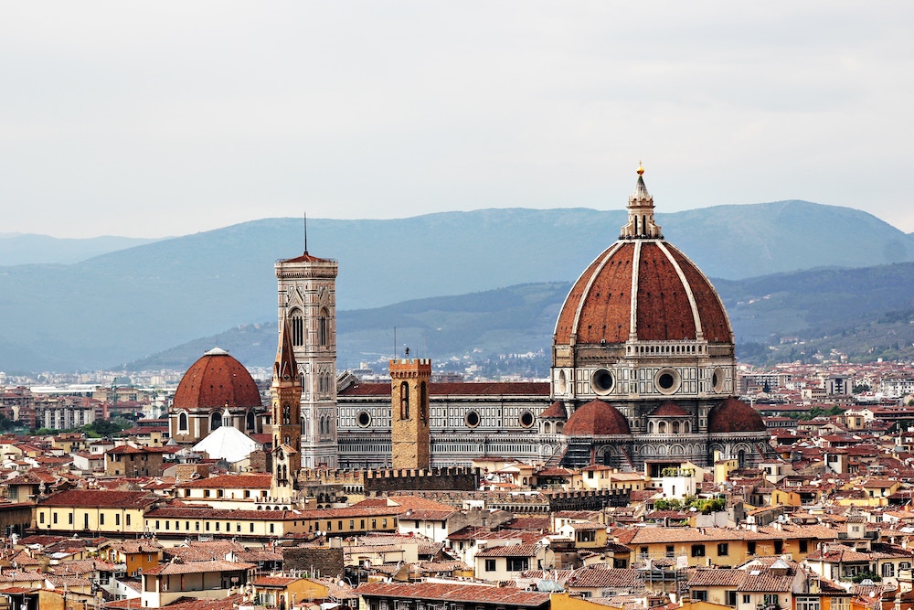 view of Florence city and Duomo