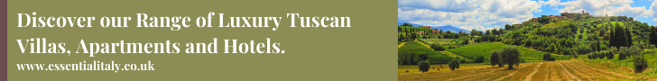 Discover our range of luxury Tuscan villas banner with a field in Tuscany